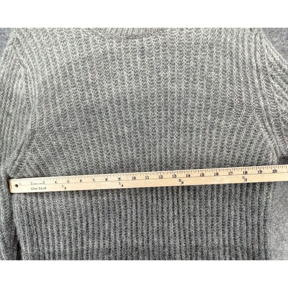 Roberto Collina Sweater Womens M Gray Ombre Mohair Wool Blend Knit Pullover Soft - Picture 5 of 13